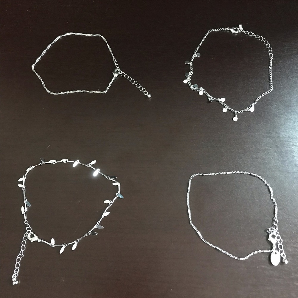 silver anklets